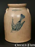 SEYMOUR & BOSWORTH / HARTFORD, CONN 4 Gal. Stoneware Crock with Bird Decoration by Seymour & Bosworth, circa 1875, Stoneware, sold Mar 2014
