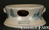 J.B. Leathers, Very Rare Stoneware Handled Spittoon Signed J.B. LEATHERS / MT. EAGLE, PA, circa 1875, Stoneware