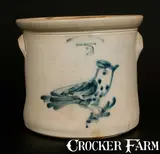 SEYMOUR & BOSWORTH / HARTFORD 2 Gal. Stoneware Crock with Bird Decoration by Seymour & Bosworth, circa 1875, Stoneware, sold Mar 2014