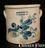 O. L. & A. K. Ballard, 2 Gal. O.L. & A.K. BALLARD / BURLINGTON, VT Stoneware Jar