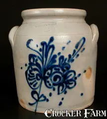 Whites, 2 Gal. WHITES / UTICA Stoneware Crock, circa 1870, Stoneware