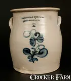 Nichols & Boynton, 2 Gal. NICHOLS & BOYNTON / BURLINGTON, VT Stoneware Jar, circa 1856-1859, Stoneware