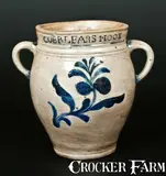 Coerlears Hook, Extremely Rare and Important COERLEARS HOOK / N. YORK Stoneware Jar, Thomas Commeraw, late 18th century, Stoneware