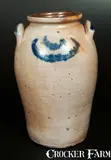 C. Crolius, C. CROLIUS / NEW-YORK Stoneware Jar with Cobalt Decoration, Two-Gallon