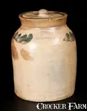 David Smith, Very Rare Small Stoneware Lidded Jar Impressed W. SMITH / GREENWICH / NEW YORK