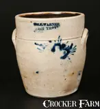 Wm E. Warner, WM. E. WARNER / WEST TROY Stoneware Crock.