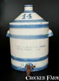 Ford's Porcelain Works, Unusual Monumental Banded 14 Gal. Water Cooler, FORD'S PORCELAIN WORKS / PERTH AMBOY, NJ / 1919, 1919, Porcelain