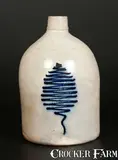 N.A. White & Son, 1 Gal. N. A. WHITE & SON / UTICA, NY Stoneware Jug with Slip-Trailed Decoration, circa 1885, Stoneware