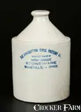 The Ransbottom Bros. Pottery Co., THE RANSBOTTOM BROS. POTTERY CO. / ROSEVILLE, OHIO Stoneware Chicken Waterer, early 20th century, Stoneware