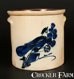 N.A. White & Son, N.A. WHITE & SON / UTICA, N.Y. Stoneware Paddletail Bird Crock, Six-Gallon, circa 1885, Stoneware