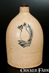 S. Bosworth, Very Unusual S. BOSWORTH / HARTFORD with Squirrel Decoration, circa 1880, Stoneware