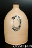 S. Bosworth, Very Unusual S. BOSWORTH / HARTFORD with Squirrel Decoration, circa 1880, Stoneware