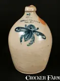 T. Harrington, Rare T. HARRINGTON / LYONS Stoneware Jug with Detailed Insect Decoration, circa 1860, Stoneware