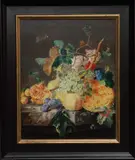 Frederick Victor Bailey, Still Life Of Fruit On A Ledge, Oil on canvas