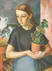Portrait Of The Artist's Daughter by Carl Magnus Lindquist, Oil on canvas, sold Aug 2022