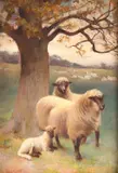Edwin Bottomley, Spring, oil on board