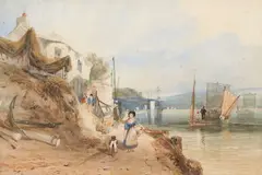George Richardson, Ryton Church And A Scottish Loch View, Watercolours