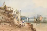 George Richardson, Ryton Church And A Scottish Loch View, Watercolours