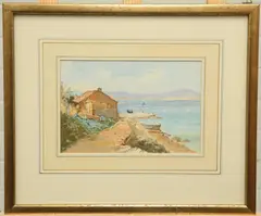 Agnes C Boyd, Cottage Near The Lizard, watercolour