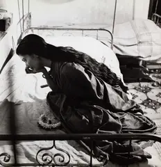 Werner Bischof, Bharat-Natyam dancer Anjali Hora getting ready for a performance, Bombay 1951, 1951, Gelatin silver print, printed c. 1960 on single-weight glossy paper, in very good condition. Photographer's Magnum stamp and "John Hillelson" agency stamp on the reverse