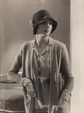 George Hoyningen-Huene, Dinazarde wearing a sports ensemble from Jean Patou, Paris 1925, 1925, Vintage silver print on double-weight semi-matte paper, in very good condition. Signed by the photographer in pencil, handwritten annotations and label with typographic text on the reverse. With his e