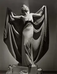 Horst P. Horst, Helen Bennett in cape, Paris 1936, 1936, Gelatin silver print, printed in the 1980s on double-weight semi-matte paper