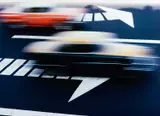 Ernst Haas, Traffic, New York City 1957, 1957, Chromogenic print, printed 2022 on double-weight semi-matte paper