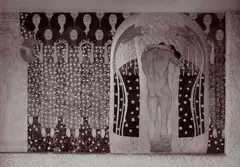 Moriz Nähr, The Kiss' from Gustav Klimt's 'Beethoven frieze', Vienna c. 1902, 1902, Vintage collodion print on glossy paper, flush-mounted on original cardboard