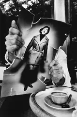 Jeanloup Sieff, Pierre-André Boutang tearing up a fashion photograph, 1966, Gelatin silver print, printed in the 1990s on double-weight semi-glossy paper c