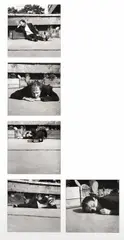 Franz West, five-part portrait from series 'verwechslungen', Vienna 1977 by Cora Pongracz, 1977, Five gelatin silver prints, printed from the original negatives on double-weight semi-matte paper, mounted according to , sold May 2026