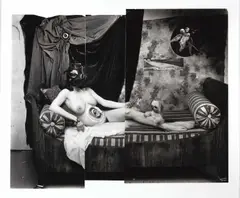 Joel-Peter Witkin, Mother of the future, 2004, Collage with four gelatin silver prints flush-mounted, in excellent condition. Original wooden frame 73.7 × 84 cm. Signed
