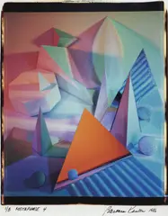 Barbara Kasten, Metaphase 4, 1986, Unique Polaroid Polacolor
