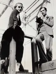 Otto Dyar, Cecil Beaton photographing Carol Lombard, Hollywood 1931, 1931, Vintage silver print on single-weight, glossy paper
