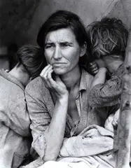 Migrant Mother', near Nipomo, California 1936 by Dorothea Lange, 1936, Gelatin silver print, printed in the 1970s on single-weight, glossy paper, sold Nov 2025