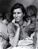 Migrant Mother', near Nipomo, California 1936 by Dorothea Lange, 1936, Gelatin silver print, printed in the 1970s on single-weight, glossy paper, sold Nov 2025