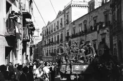 Liberation of Naples by US troops, Italy, September 1943 by Robert Capa, 1943, Gelatin silver print, printed in the 1970s on double-weight semi-matte paper, sold Nov 2025