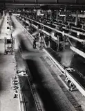 Paul Wolff, Synthetic fibre production at the Agfa plant in Wolfen, Germany 1940, 1940, Vintage silver print on single-weight glossy Agfa-Brovira paper, in very good condition. Photographers stamp "Dr. Paul Wolff & Tritschler, Frankfurt am Main" and two approval stamps with handwritten e