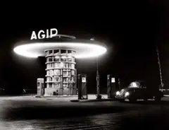 Hans Truöl, Agip petrol station, Austria 1958, 1958, Gelatin silver print, printed in 1974 on double-weight glossy Agfa paper, in excellent condition. Photographer's stamp in green ink, print date and image no. "T 593/3" on the reverse. Born in Frankfur