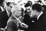 Elliott Erwitt, The Kitchen Debate' (Nikita Khrushchev and Richard Nixon), Moscow 1959, 1959, Gelatin silver print, printed 1989 on double-weight semi-matte paper