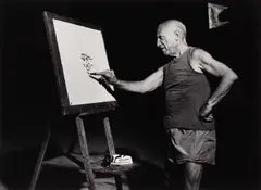 André Villers, Shooting 'Le Mystère Picasso', Nice 1955, 1955, Gelatin silver print, printed in the 1990s on double-weight semi-matte paper c