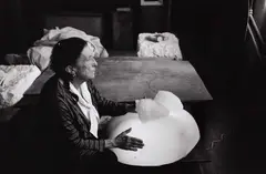 Inge Morath, Louise Bourgeois at her studio in Brooklyn, New York 1991, 1991, Vintage silver print on double-weight semi-matte paper