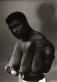 Thomas Hoepker, Muhammad Ali's left punch ('dark fist scratched'), Chicago 1966, 1966, Gelatin silver print, printed in the 2000s on double-weight semi-matte paper, in Aluminium frame, in excellent condition. Signed and edition numbered "7/20" by the photographer in ink and pencil, also