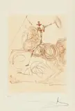 Don Quichotte by Salvador Dalí, Farbradierung auf Velin, sold Jun 2016