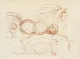L'Etalon blanc by Salvador Dalí, Farbige Kaltnadelradierung auf Arches (Wasserzeichen), sold Jun 2016