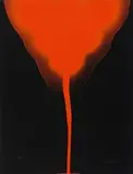 Otto Piene, Ohne Titel, Farbserigrafie auf schwarzem Karton