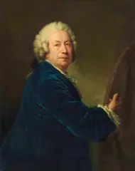 Antoine Pesne, Selbstporträt des Künstlers vor der Staffelei, Öl auf Leinwand