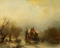 Wintertag by Carl Hilgers, Öl auf Leinwand, sold May 2016