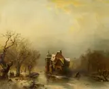 Carl Hilgers, Wintertag, Öl auf Leinwand