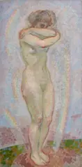 Aktstudie by Georg Lührig, Öl auf Leinwand, sold May 2016
