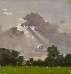 Georg Lührig, Wolkenstudie, Öl auf Leinwand